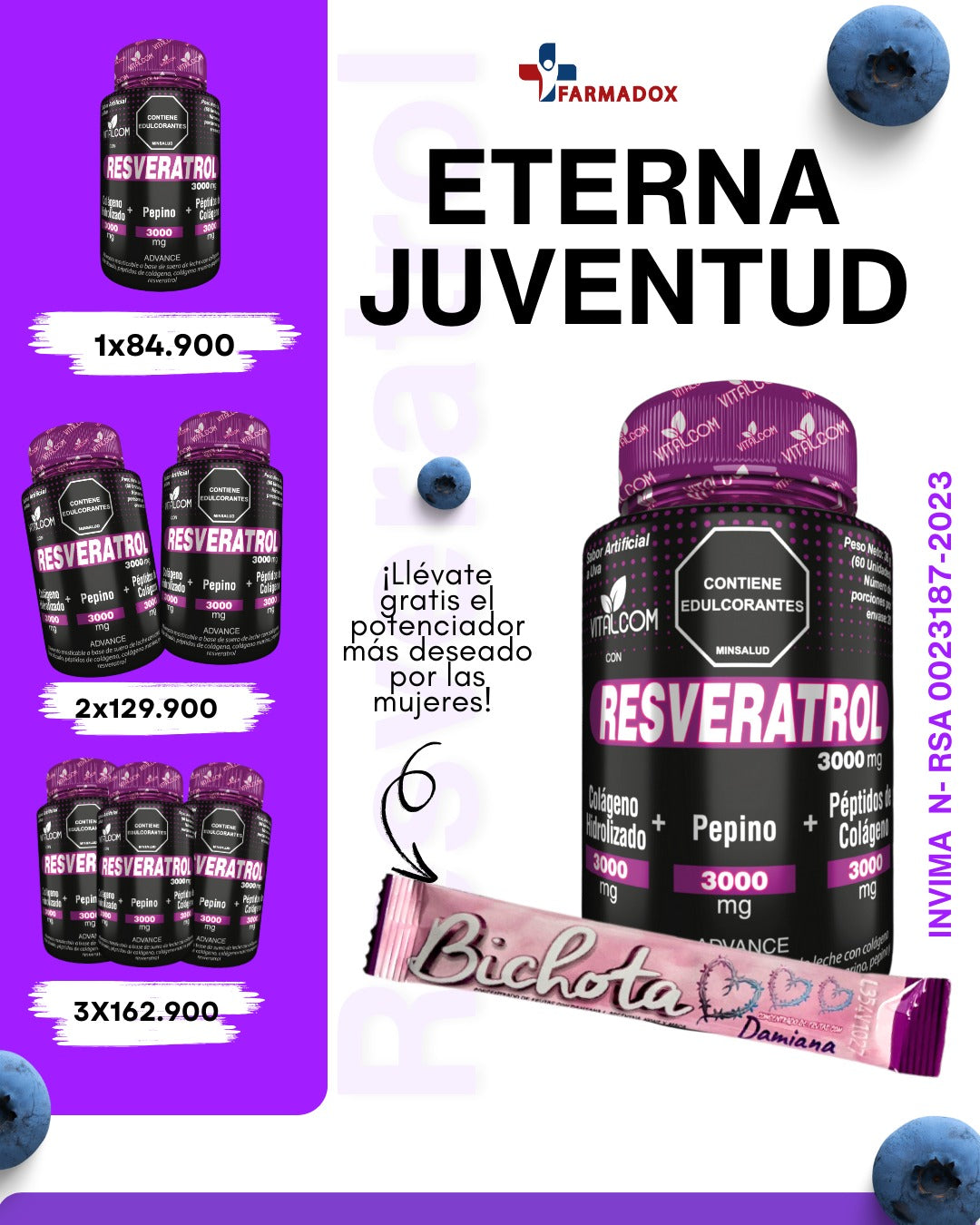 RESVERATROL FRASCO X 60 TBL MASTICABLES VITALCOM