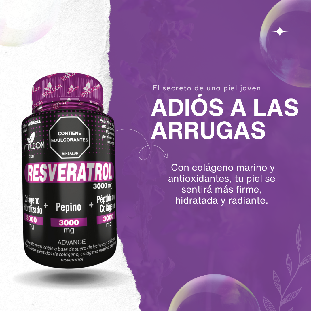 RESVERATROL FRASCO X 60 TBL MASTICABLES VITALCOM