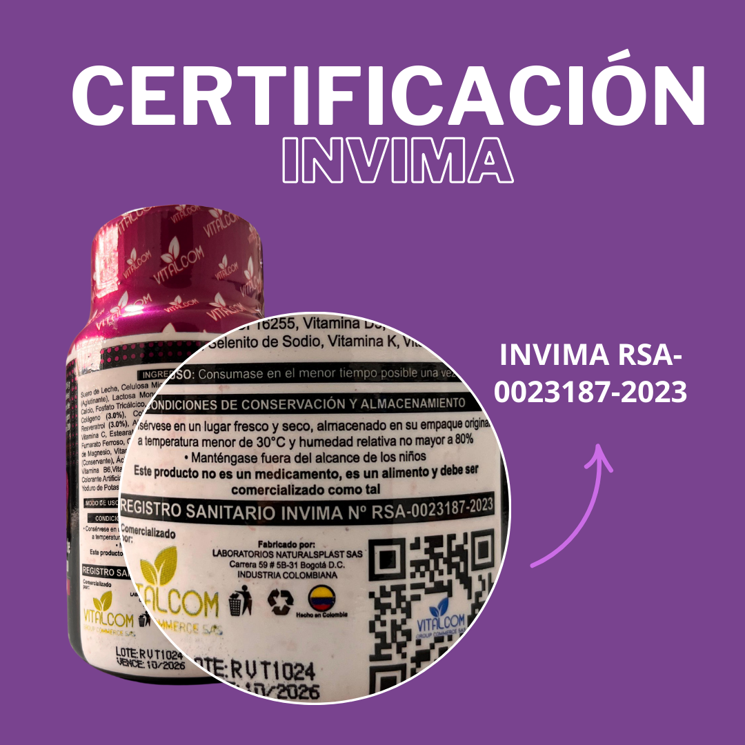 RESVERATROL FRASCO X 60 TBL MASTICABLES VITALCOM