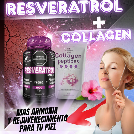 RESVERATROL + COLLAGEN EN POLVO , LA FORMULA SECRETA ANTIEDAD
