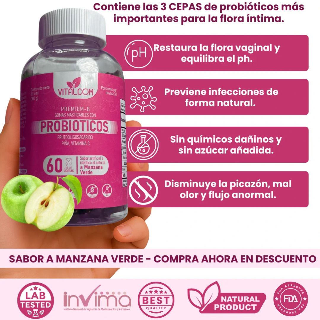 Probiotico X 60 Gumind : Frescura, tranquilidad y seguridad en cada momento.