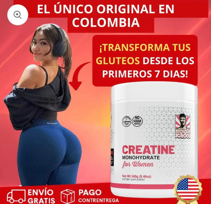 Old School® Monohidrato de creatina para mujeres