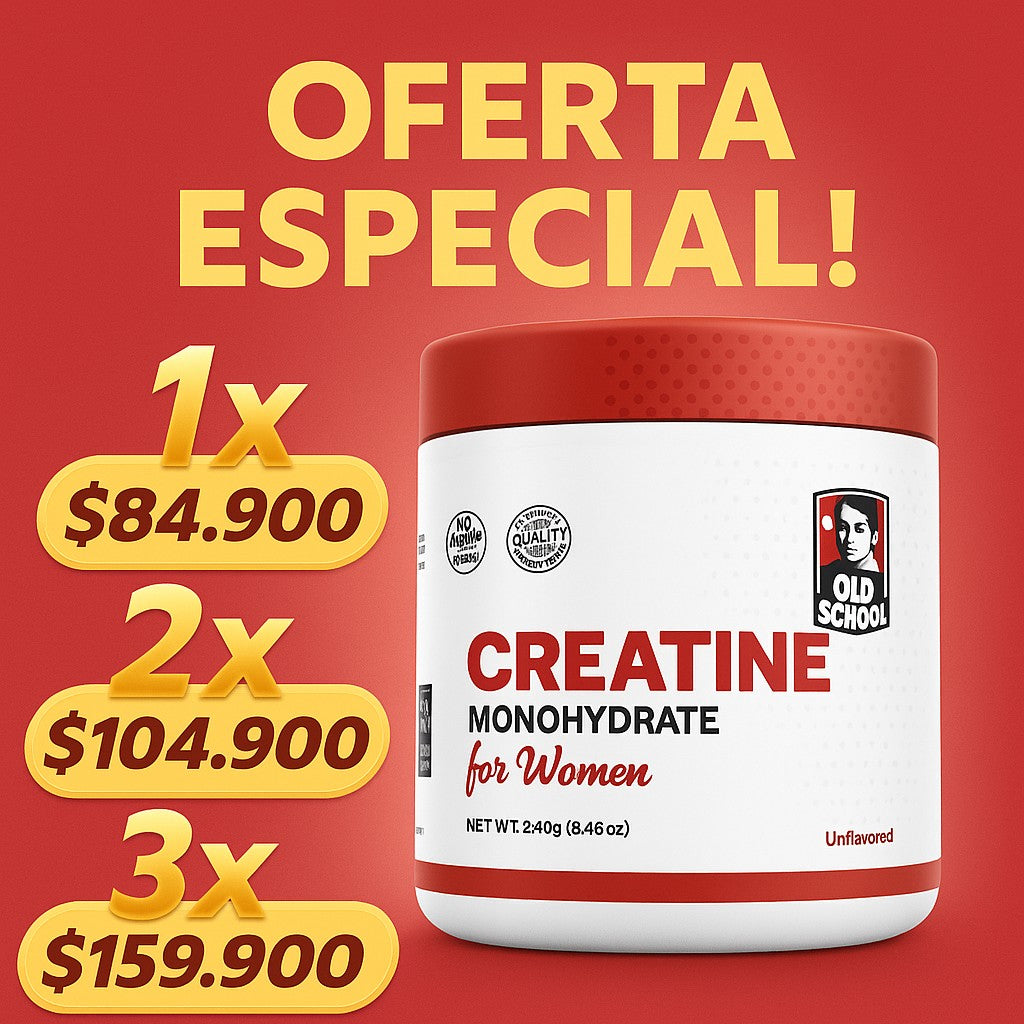 Old School® Monohidrato de creatina para mujeres