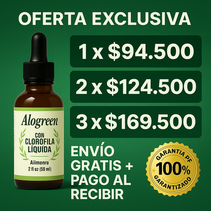 Alogreen™ Clorofila en Gotas | Detox Natural, Bienestar Digestivo y Aliento Fresco