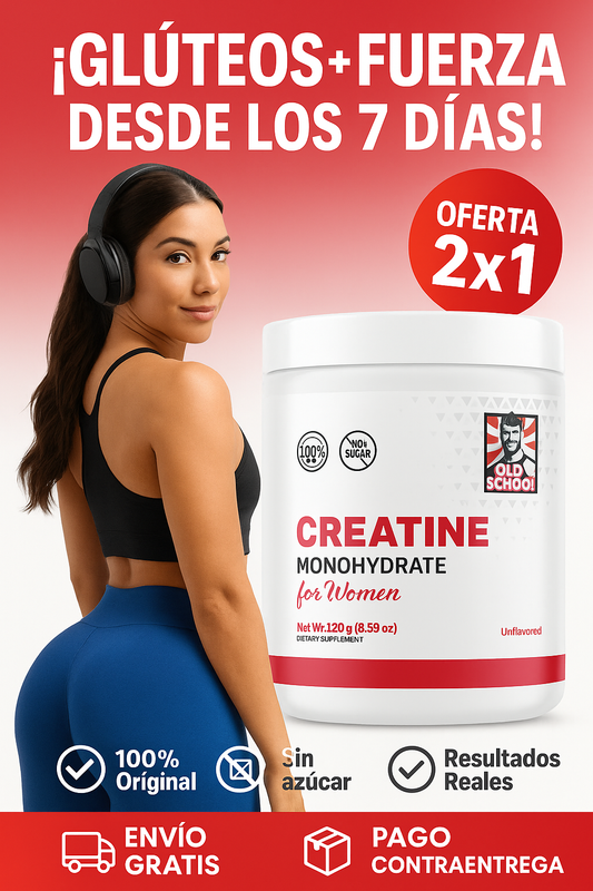 Old School® Monohidrato de creatina para mujeres
