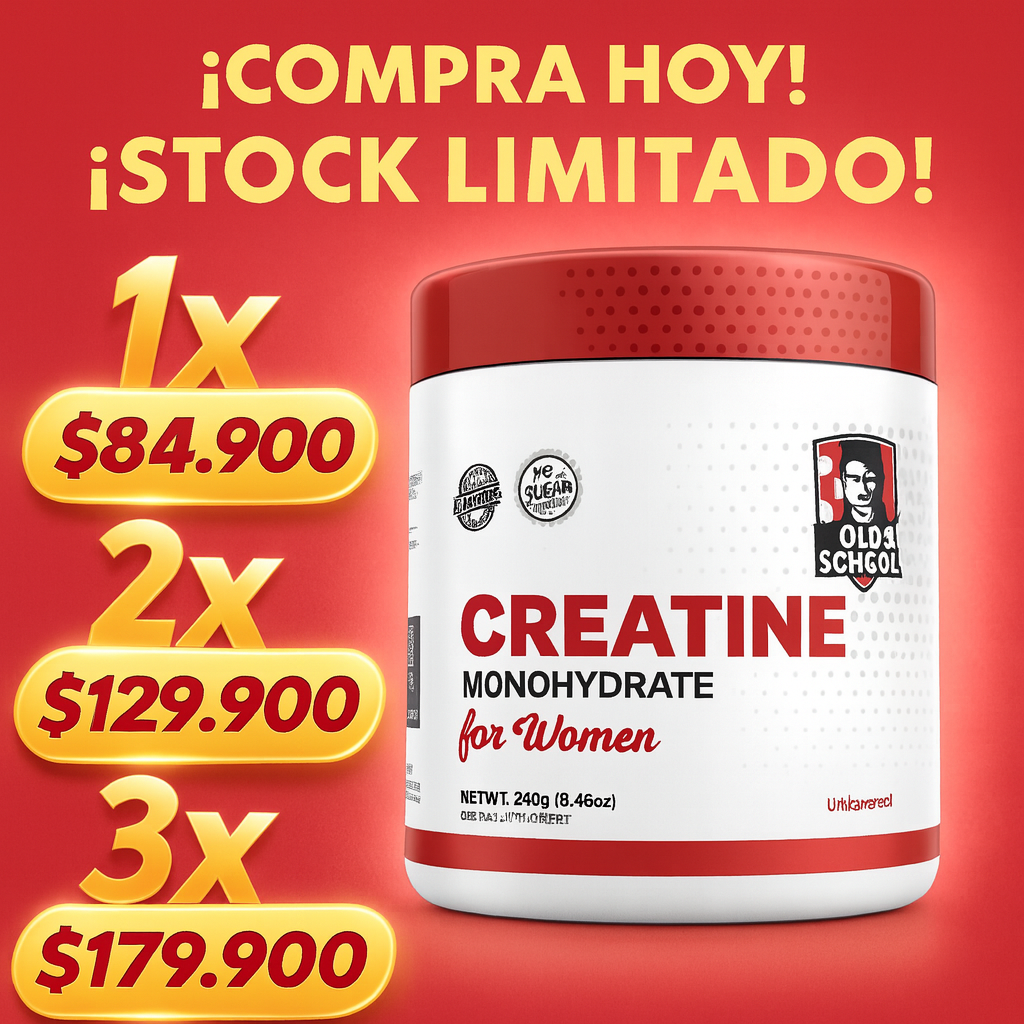 Old School® Monohidrato de creatina para mujeres
