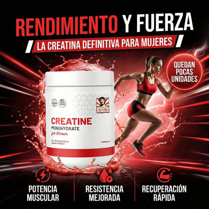 Old School® Monohidrato de creatina para mujeres